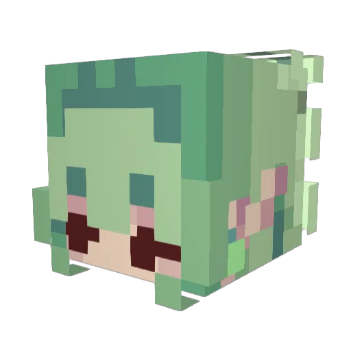gretruta Minecraft avatar head, 3D render