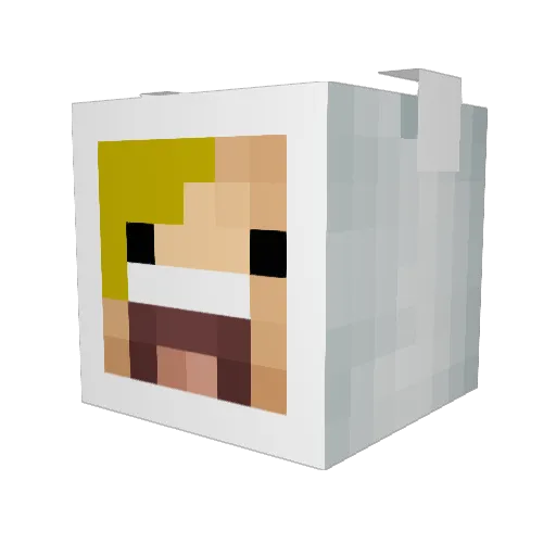 grettagames9 Minecraft avatar head, 3D render