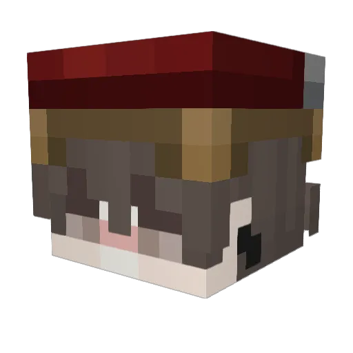 grexxzh Minecraft avatar head, 3D render