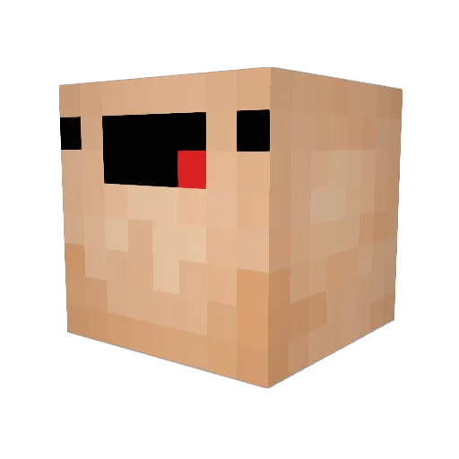 grey12 Minecraft avatar head, 3D render