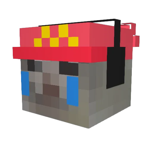 grey__boi Minecraft avatar head, 3D render