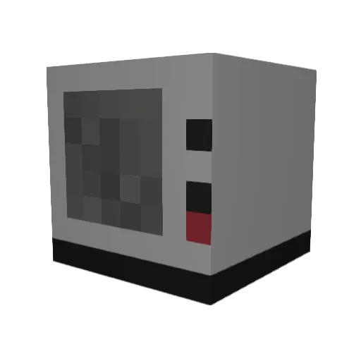 grey_microwave Minecraft avatar head, 3D render