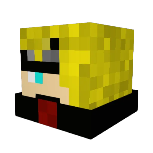 greyfox777 Minecraft avatar head, 3D render