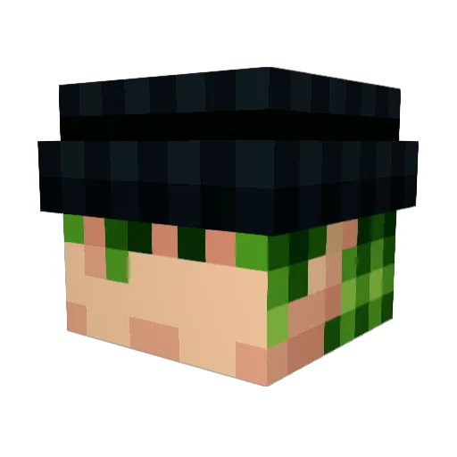 greyfoxxraiden Minecraft avatar head, 3D render