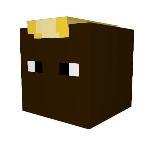 greynick10 Minecraft avatar head, 3D render
