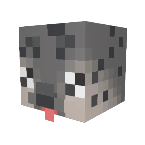 greyseal1 Minecraft avatar head, 3D render