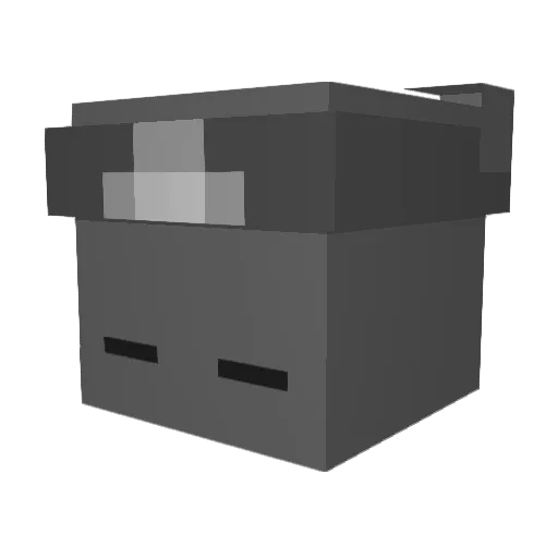 greytriplesix Minecraft avatar head, 3D render