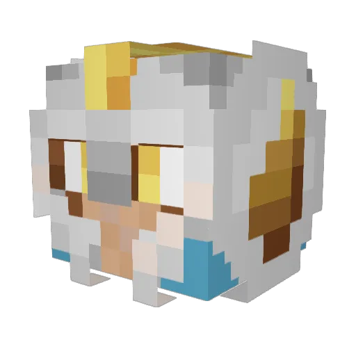 greyvds Minecraft avatar head, 3D render