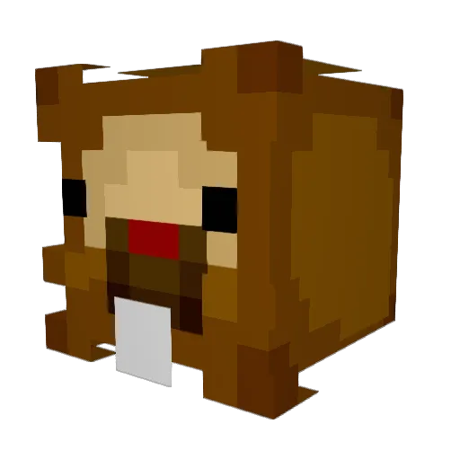 greywashere Minecraft avatar head, 3D render