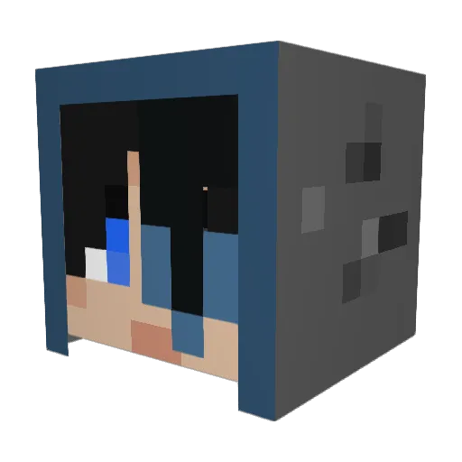 greywolf375 Minecraft avatar head, 3D render