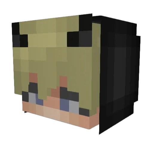 grhmcrckrcrsty Minecraft avatar head, 3D render