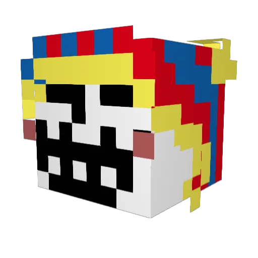 grif03 Minecraft avatar head, 3D render