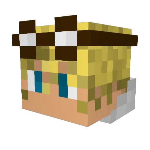 griffanxx Minecraft avatar head, 3D render