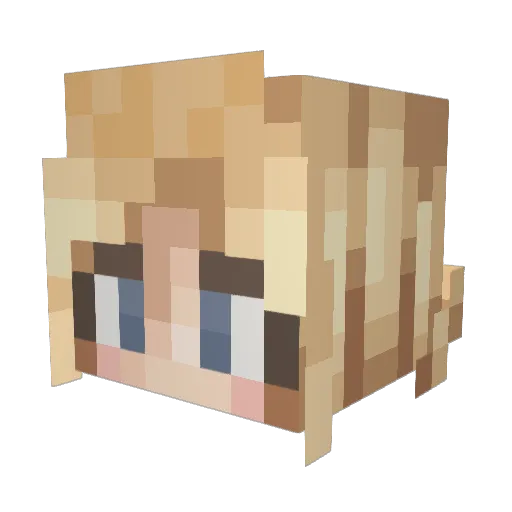 griffin_dog Minecraft avatar head, 3D render