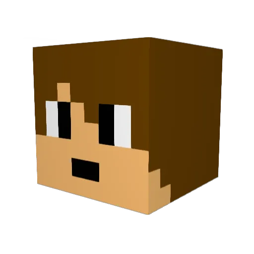 griffonbleu Minecraft avatar head, 3D render