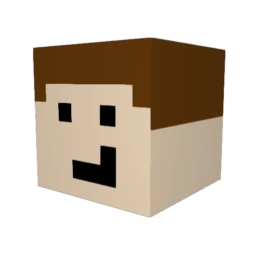 grifmz Minecraft avatar head, 3D render