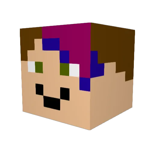 grillegirl531 Minecraft avatar head, 3D render