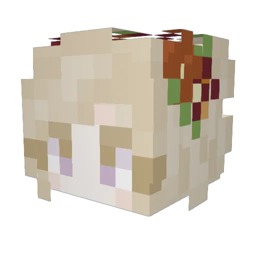 grim_reaper_14 Minecraft avatar head, 3D render