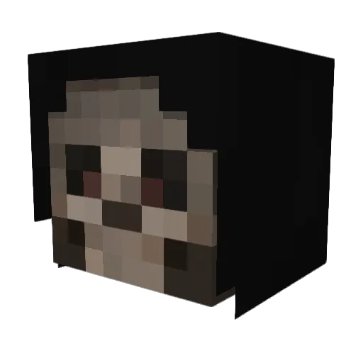 grimdeath Minecraft avatar head, 3D render