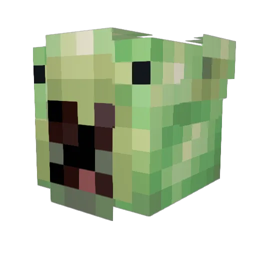 grimeydog Minecraft avatar head, 3D render