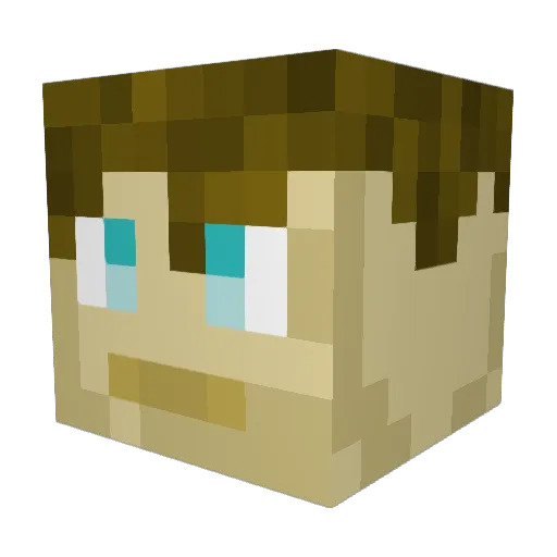 grimgro Minecraft avatar head, 3D render