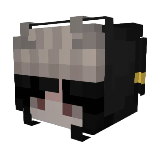 grimhark Minecraft avatar head, 3D render