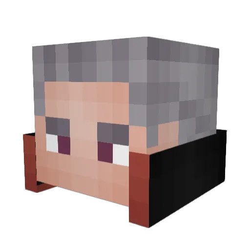 grimirene Minecraft avatar head, 3D render