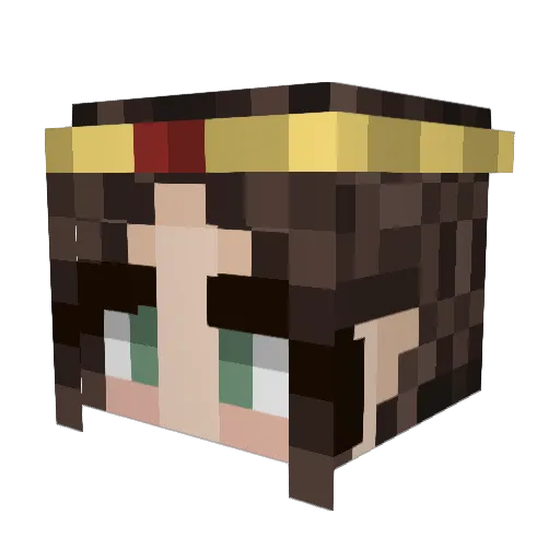 grimm_fae Minecraft avatar head, 3D render