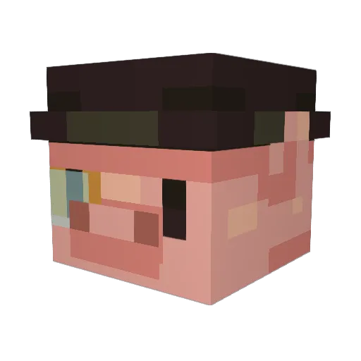 grimmdaze Minecraft avatar head, 3D render