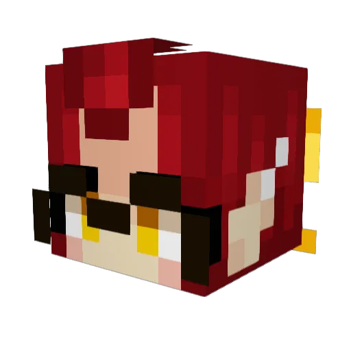 grimmfaerie Minecraft avatar head, 3D render