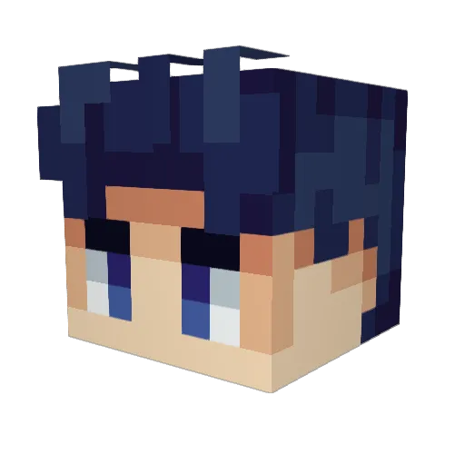 grimmos Minecraft avatar head, 3D render