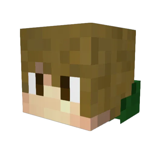 grimmyboi Minecraft avatar head, 3D render