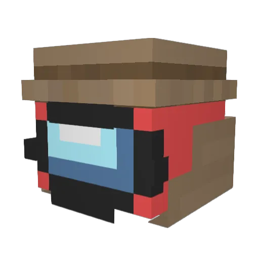 grimneigh Minecraft avatar head, 3D render