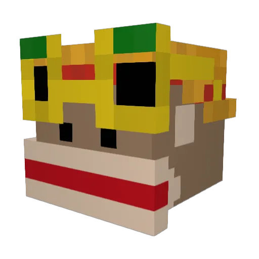 grimsXD Minecraft avatar head, 3D render