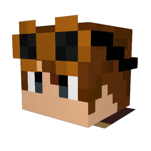 grimstrength Minecraft avatar head, 3D render