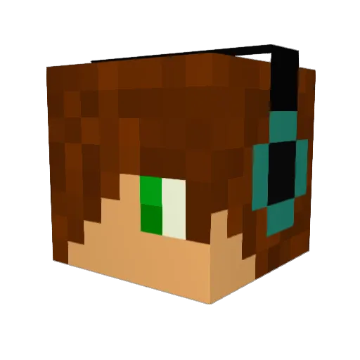 grimtendo Minecraft avatar head, 3D render