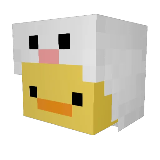 grin_o3o Minecraft avatar head, 3D render