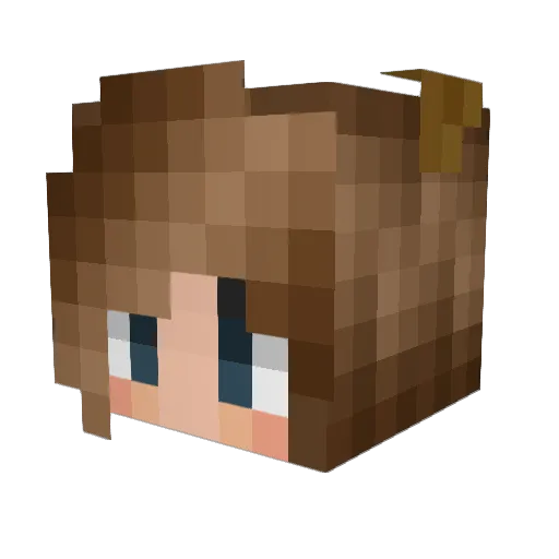 grinas Minecraft avatar head, 3D render