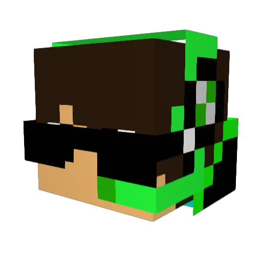 grinderrrrrrrrr Minecraft avatar head, 3D render