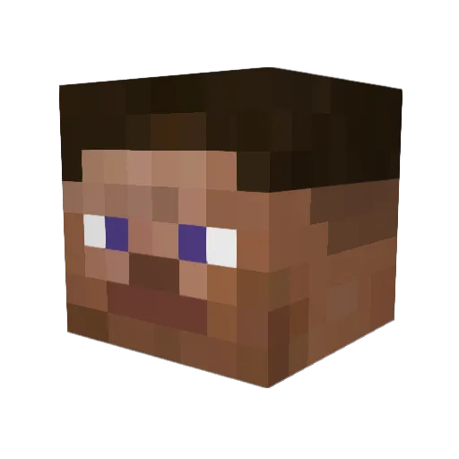 grindset Minecraft avatar head, 3D render