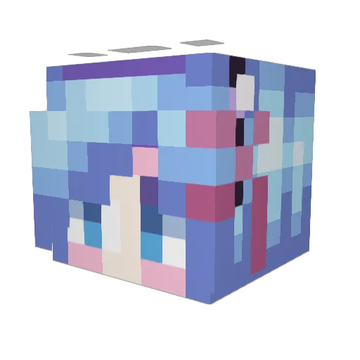 grippybutt Minecraft avatar head, 3D render