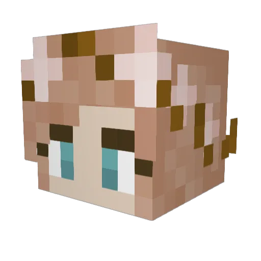 grittlewood Minecraft avatar head, 3D render