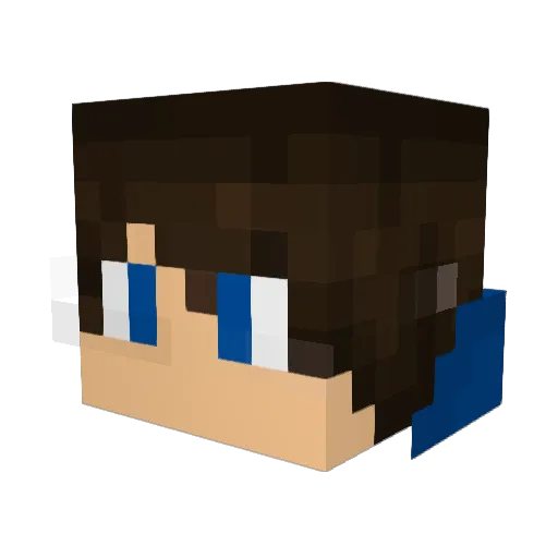 grivjy Minecraft avatar head, 3D render