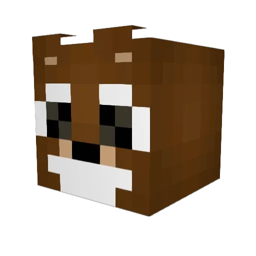 grizly_guy Minecraft avatar head, 3D render