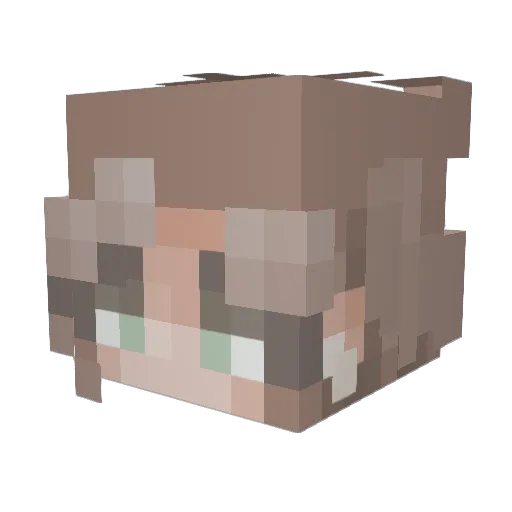 grldisaster Minecraft avatar head, 3D render