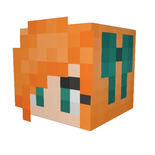 groetjesgeertje Minecraft avatar head, 3D render