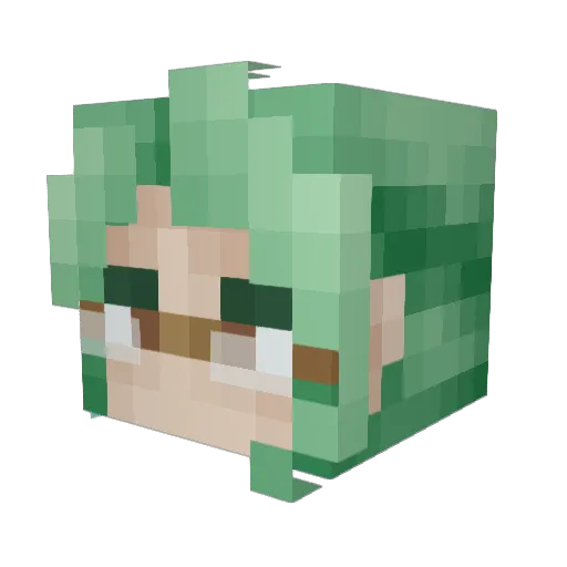 grogu_x Minecraft avatar head, 3D render