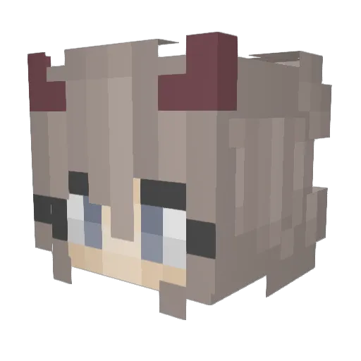 groimo Minecraft avatar head, 3D render
