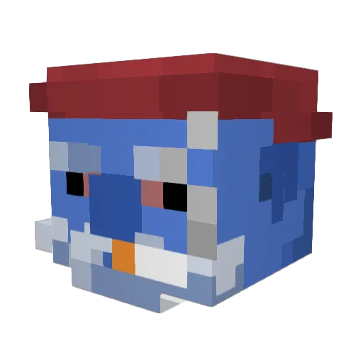 gromoslaw Minecraft avatar head, 3D render