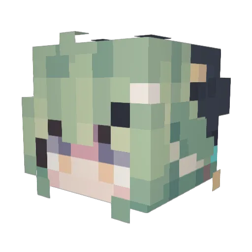 groovea Minecraft avatar head, 3D render